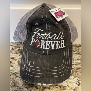 Football Forever Distressed Baseball Hat NWT